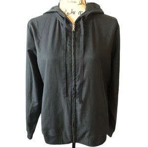 New York & Co Sport Black Athletic Casual Jacket with Hood